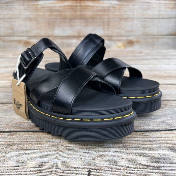 Dr Martens Ryker Slide Sandals Men Size 13 Leather Strap Sandals AWOO4 - NEW main image 6
